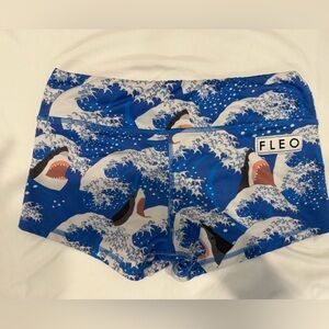 Fleo Blue Shark Print Shorts “Jaws” **RARE**